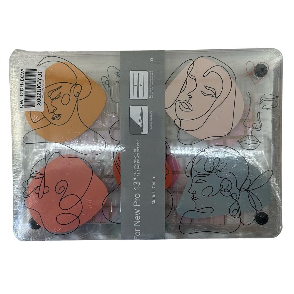 Abstract Faces Hardshell Case / Cover Fits MacBook Pro 13" New In Package